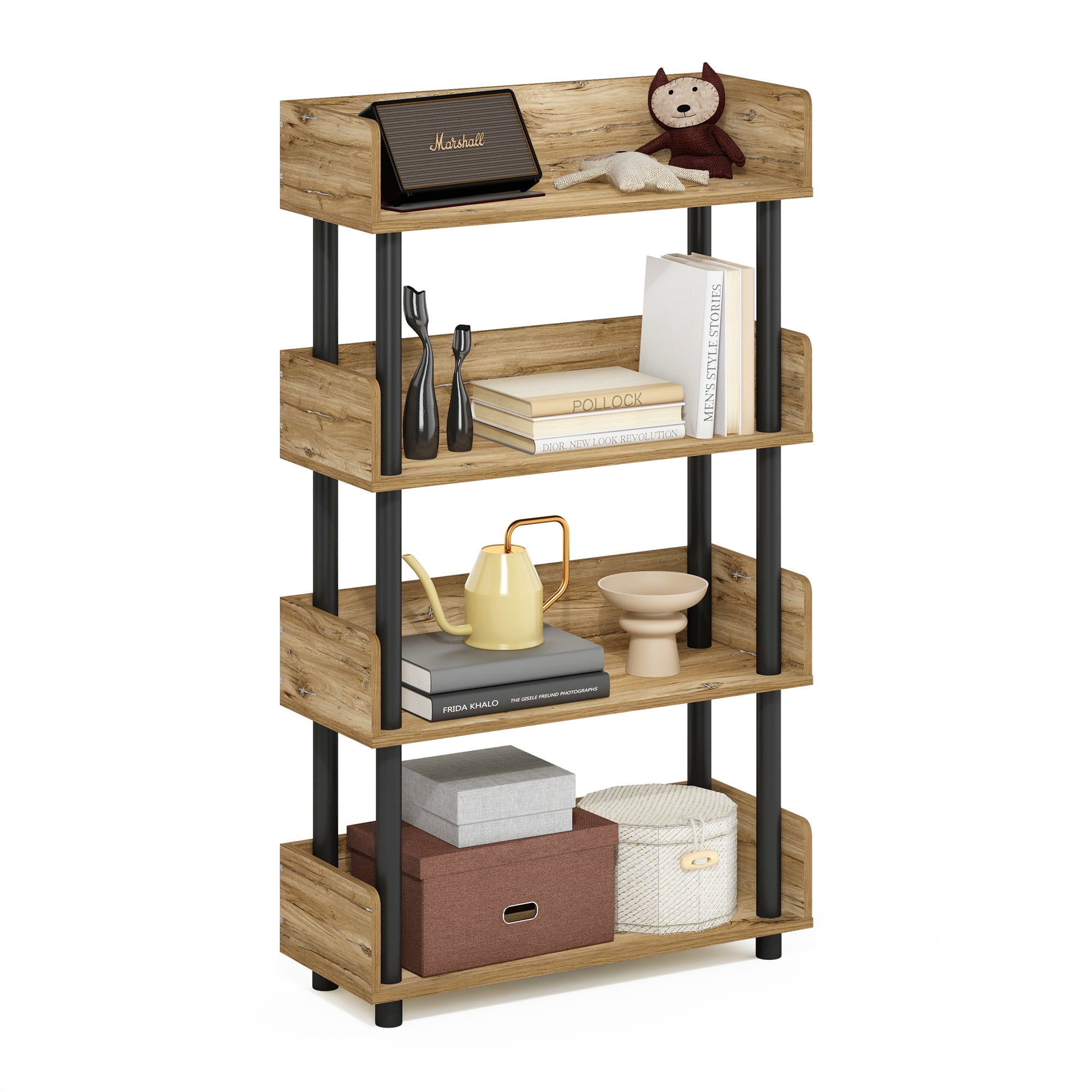 Furinno Turn-N-Tube 4-Tier Freestanding Multipurposes Display Rack ...
