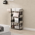 thumbnail image 1 of Furinno Turn-N-Tube 4-Tier Grey Storage Shelves with Side Panels, Book Shelf, Display Shelf, for Organization and Storage, Living Room, Home Office, Grey Oak, 1 of 6