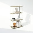 thumbnail image 1 of Furinno Turn-N-Tube 4-Tier Multipurpose Shelf Display Rack, Shelving Unit, Bookcase, Sonoma Oak/White, 1 of 6