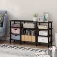 thumbnail image 1 of Furinno Turn-N-Tube 4-Tier Multipurpose Wide Shelf TV Stand, Espresso/Black, 1 of 6