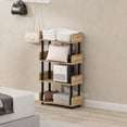 thumbnail image 1 of Furinno Turn-N-Tube 4-Tier Oak Storage Shelves with Side Panels, Book Shelf, Display Shelf, for Organization and Storage, Living Room, Home Office, Brown Oak, 1 of 6