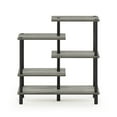 thumbnail image 1 of Furinno Turn-N-Tube 5-Tier Accent Display Rack, French Oak Grey/Black, 1 of 5