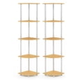 thumbnail image 1 of Furinno 2-99811BE Turn-N-Tube 5-Tier Corner Multipurpose Display Shelves, Set of 2, 1 of 4