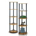 thumbnail image 1 of Furinno 2-99811LC Turn-N-Tube 5-Tier Corner Multipurpose Display Shelves, Set of 2, 1 of 3