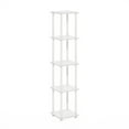 thumbnail image 1 of Furinno Turn-N-Tube 5-Tier Corner Square Rack Display Shelf in White/White, 1 of 6