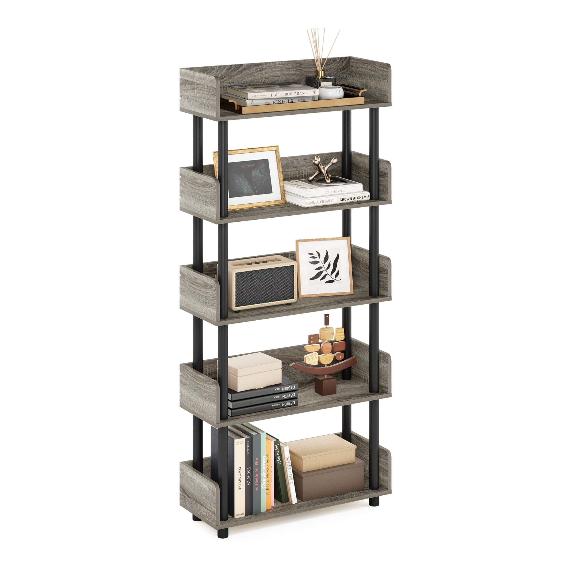 Furinno Turn-N-Tube 5-Tier Freestanding Multipurposes Display Rack ...