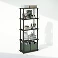 thumbnail image 1 of Furinno Turn-N-Tube 5-Tier Multipurpose Compact Display Rack, Shelving Unit, Bookcase, Espresso/Black, 1 of 6