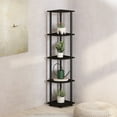 thumbnail image 1 of Furinno Turn-N-Tube 5 Tier Multipurpose Corner Display Rack Shelving Unit, Espresso/Black, 1 of 6