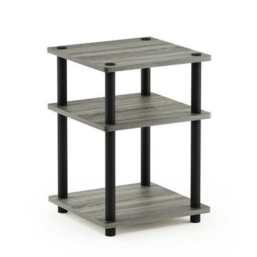 Furinno Turn-N-Tube Easy Assembly Multipurpose Shelf, French Oak Grey/Black