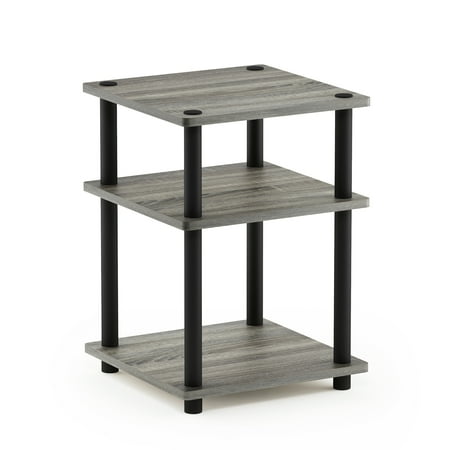 Furinno Turn-N-Tube Easy Assembly Multipurpose Shelf, French Oak Grey/Black