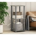 thumbnail image 1 of Furinno Turn-N-Tube Easy Assembly Stackable Bookcase, Bookshelf, French Oak/Grey, 1 of 7