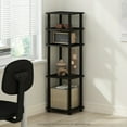 thumbnail image 1 of Furinno Turn-N-Tube Easy Assembly Stackable Standing Shelf, Americano/Black, 1 of 6