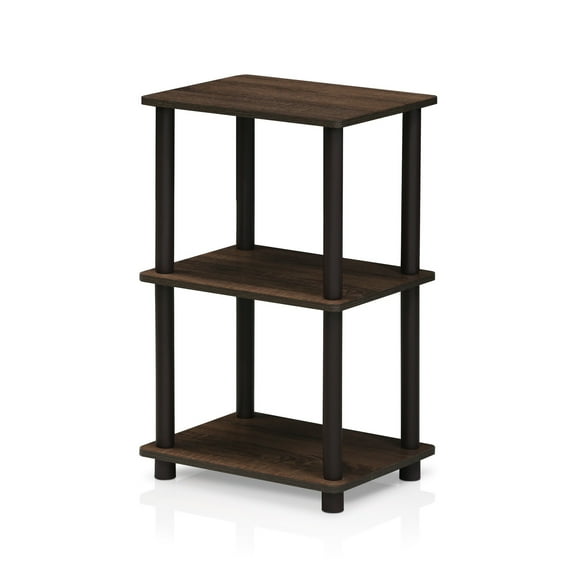 Furinno Turn-N-Tube Engineered Wood 2 Space Shelf in Walnut/Brown