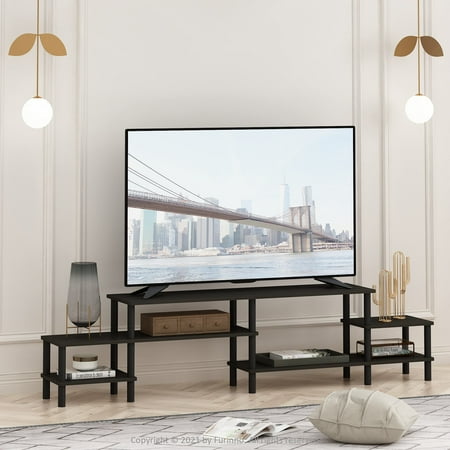 Furinno Turn-N-Tube Grand Entertainment Center for TV up to 80 Inch, Espresso/Black