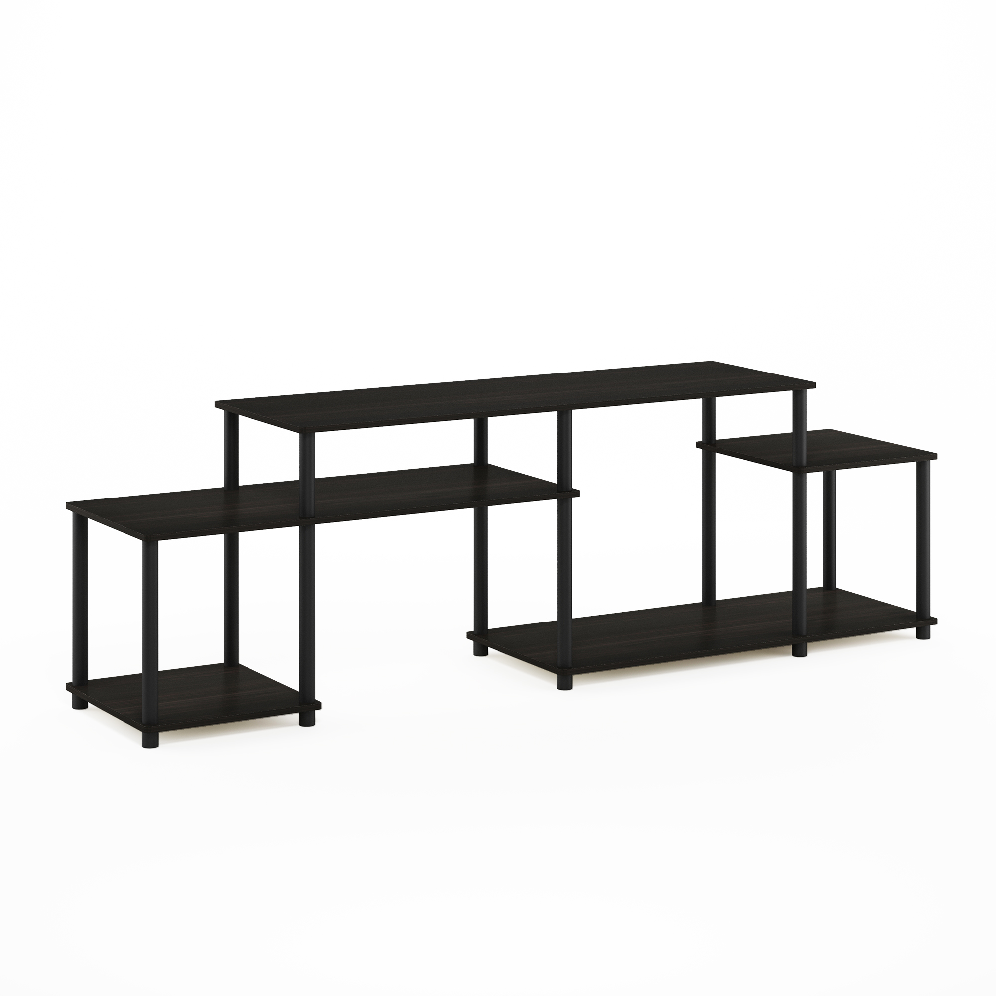 Furinno Turn-N-Tube Handel TV Stand for TV up to 55 Inch, Espresso/Black - image 1 of 3