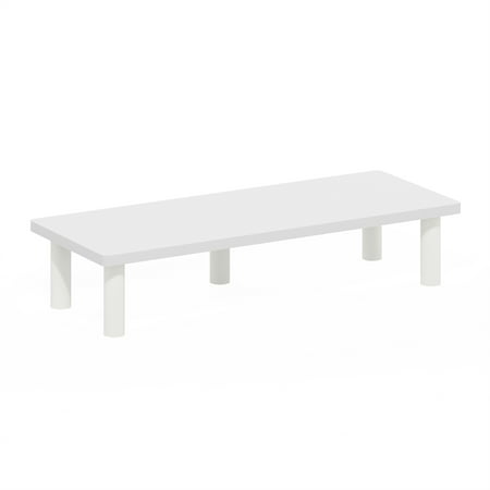 Furinno Turn-N-Tube Monitor Riser Stand in White/White