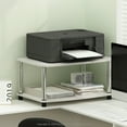 thumbnail image 1 of Furinno Turn-N-Tube Multipurpose Printer Stand Display & Storage Shelf, White Oak, Stainless Steel Tubes, 1 of 6
