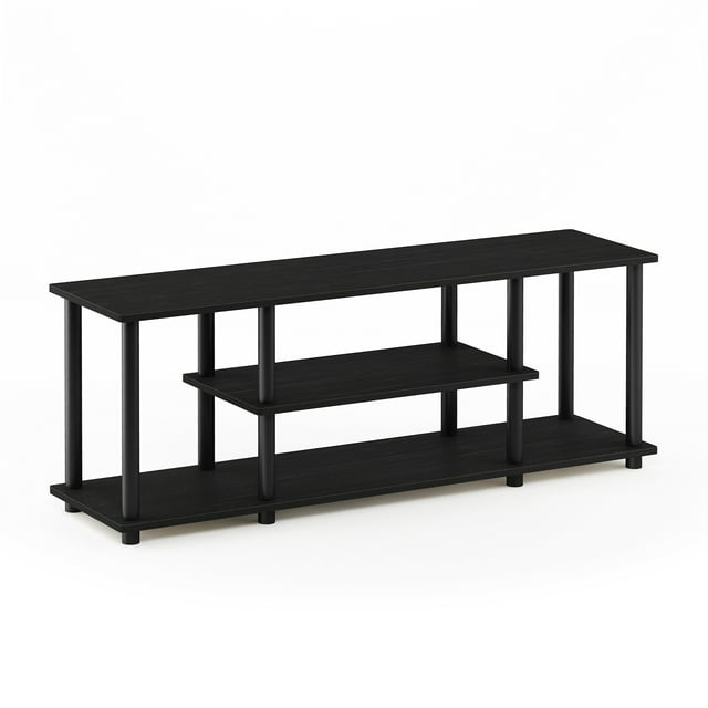 Furinno TurnNTube 3Tier TV Stand, NoTools Assembly Required, Black