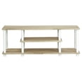 thumbnail image 1 of Furinno Turn-N-Tube No Tool 3-Tier Entertainment TV Stands, Oak/White, 1 of 6