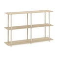 thumbnail image 1 of Furinno Turn-N-Tube No Tools 3-Tier Modern Rectangle Side Display Rack, Bauhaus Oak/Beige, 1 of 7