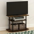 thumbnail image 1 of Furinno Turn-N-Tube No Tools 3-Tier TV Stands in Amber Pine/Black, 1 of 6