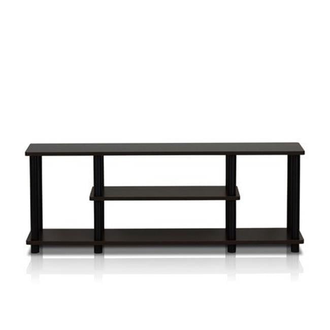 Furinno Turn-N-Tube No Tools 3-Tier TV Stand - Amber Pine/Black, 43.8"W X 16.2"D X 11.7"H - View #13