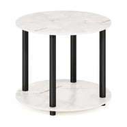 Furinno Turn-N-Tube 2-Tier Round Wooden End Table, Amber Pine - Walmart.com