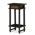 thumbnail image 1 of Furinno Turn-N-Tube Tall End Table, Side Table with Bin, Black Espresso/Brown, 1 of 5