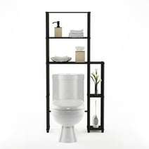 Furinno Turn-N-Tube Toilet Space Saver with 5 Shelves, Espresso/Black, 17050EX