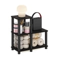thumbnail image 1 of Furinno Turn-N-Tube Toolless Assembly 2-Tier Ladder Shape Black Book Shelf with Open Frame Design, Corner Shelf, Open Shelves, for Living Room, Garage, Home Office, Black Espresso, 1 of 4