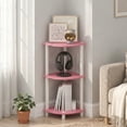 thumbnail image 1 of Furinno Turn-N-Tube Toolless Assembly 3-Tier Pink Open Corner Shelf. Pink, 1 of 4