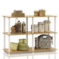 thumbnail image 1 of Furinno Turn-N-Tube Toolless Assembly Storage Shelves, 3-Tier 47.4 Inch Book Shelf, Corner Shelf, for Organization and Storage, Living Room, Home Office, Light Beech, 1 of 4