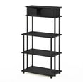 thumbnail image 1 of Furinno Turn-N-Tube Toolless Multipurpose Printer Stand Display Storage Shelf with Top Cabinet, Americano/Black, 1 of 6