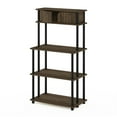 thumbnail image 1 of Furinno Turn-N-Tube Toolless Multipurpose Printer Stand Display Storage Shelf with Top Cabinet, Columbia Walnut/Black, 1 of 6