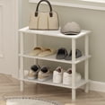 thumbnail image 1 of Furinno Turn-N-Tube White Shoe Rack, 3-Tier Shoe Organizer, Shoe Rack Storage with Freestanding Organizer, 11.7 x 23.6 x 21.9, for Closet Entryway, Office, Garage, Plain White/White, 1 of 6