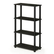 Furinno Turn-S-Tube 23.6â€ W x 11.4 D x 43.25 H 4-Shelf Decorative Shelves, Black