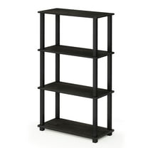 Furinno Turn-S-Tube 23.6â€ W x 11.4 D x 43.25 H 4-Shelf Decorative Shelves, Black