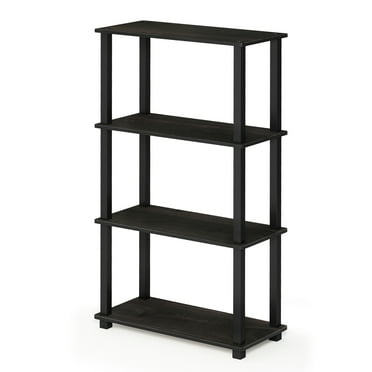 Furinno Turn-S-Tube 23.6â€ W x 11.4 D x 43.25 H 4-Shelf Decorative Shelves, Black