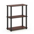 thumbnail image 1 of Furinno Turn-S-Tube 3-Tier Square Tube Display Shelf, Dark Cherry and Black, 1 of 5
