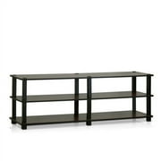 Furinno Turn - S - Tube No Tools 3 - Tier Entertainment TV Stand, Black