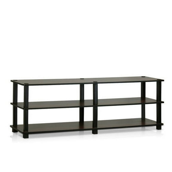 Furinno Turn - S - Tube No Tools 3 - Tier Entertainment TV Stand, Black