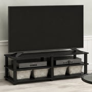 Furinno Turn - S - Tube No Tools 3 - Tier Entertainment TV Stand, Black