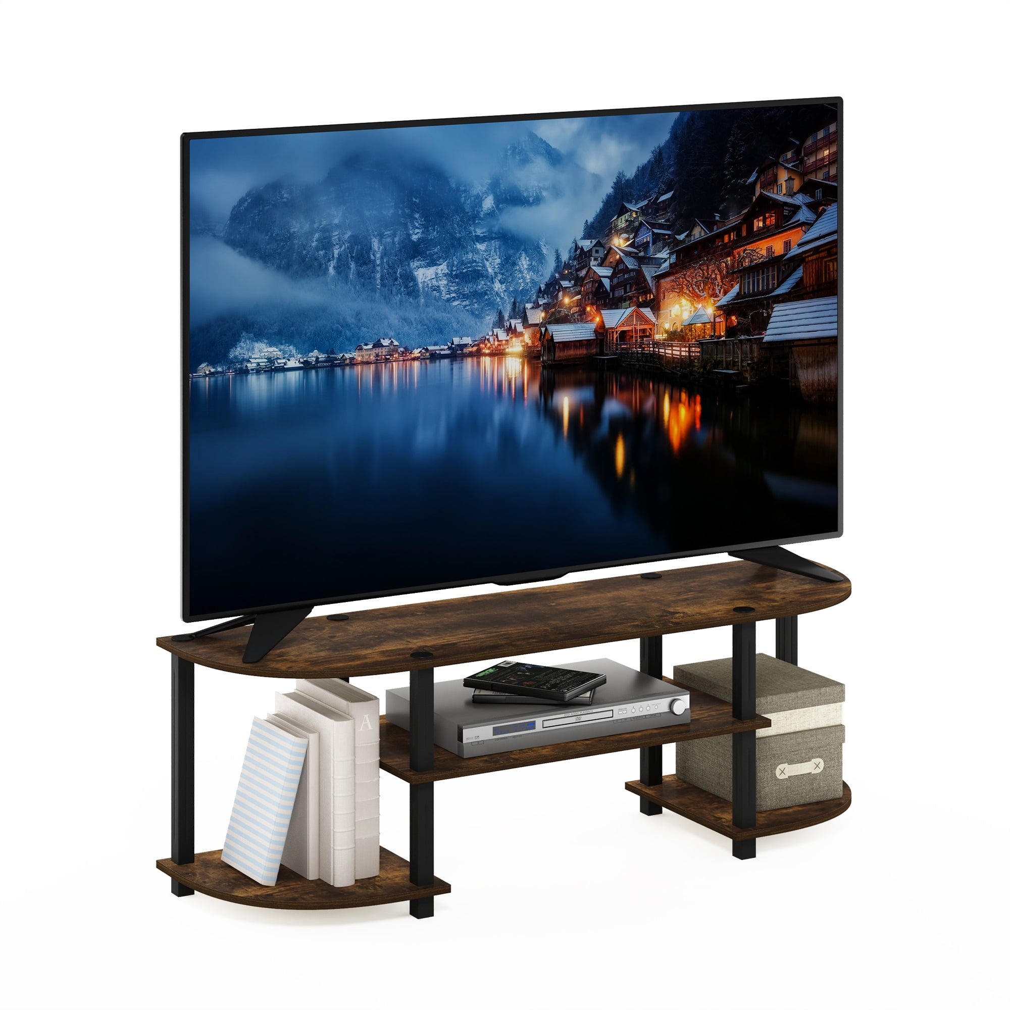 Furinno TURN-S-TUBE Wood TV Entertainment Center for TV up to 42