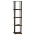 thumbnail image 1 of Furinno 11.6 W x 11.6 D x 57.7 H 5-Shelf Decorative Shelves, Brown, 1 of 6