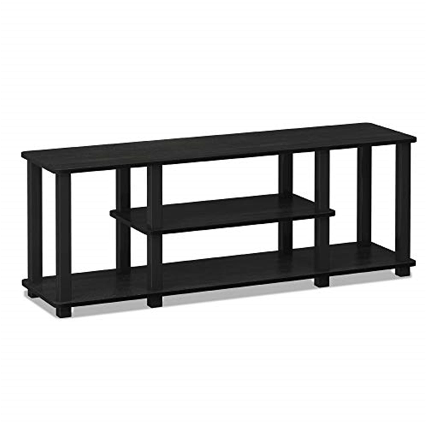 Furinno TURN-S-TUBE Wood Entertainment TV Stand for TV up to 50" in Black