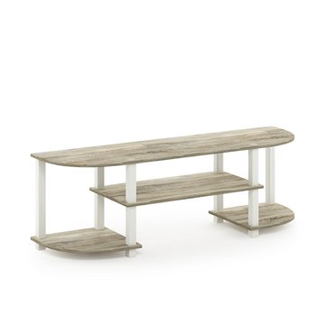 Furinno Turn-S-Tube Wide TV Entertainment Center, Sonoma Oak/White