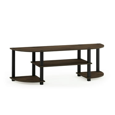 Furinno Turn-S-Tube Wood TV Entertainment Center for TV up to 55" in Walnut