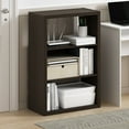 thumbnail image 1 of Furinno VIOLA 3-Tier Open Shelf Bookcase in Bookshelf in Dark Oak, 1 of 6