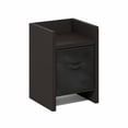thumbnail image 1 of Furinno Viola End Table, Side Table with Storage Bins, Dark Oak/Black, 1 of 5