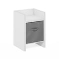 thumbnail image 1 of Furinno VIOLA End Table in Side Table with Storage Bins in White, 1 of 5